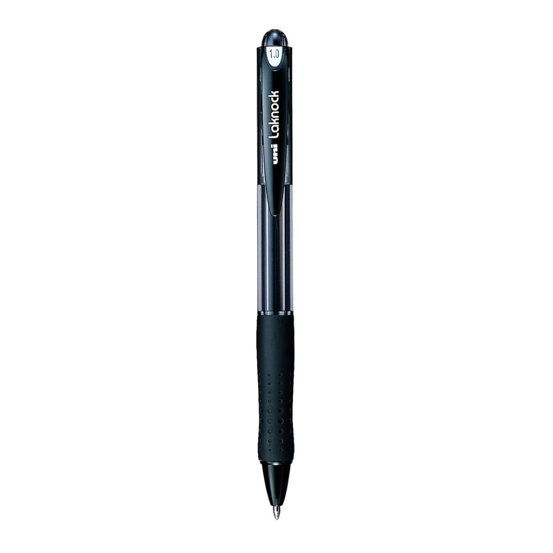 Uniball Laknock Ball Point Pen 1mm Black MI-SN100M-BK